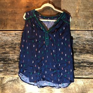 ModCloth seahorse button down tank